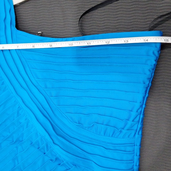 BEBE Pretty Baby Pleated One Strap Dress Fitted Bodycon Asymmetrical NWT - Picture 10 of 11